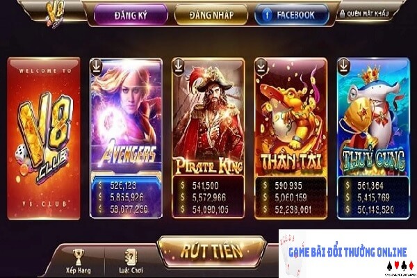 Cổng game V8 Club gamebaidoithuongonlinelive