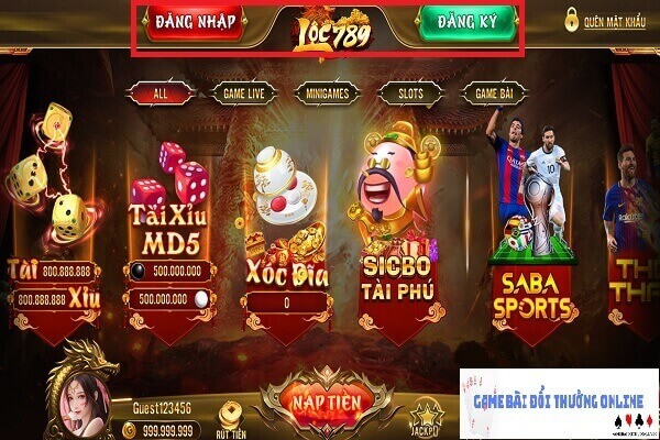 Đăng ký đăng nhập Loc789 gamebaidoithuongonlinelive