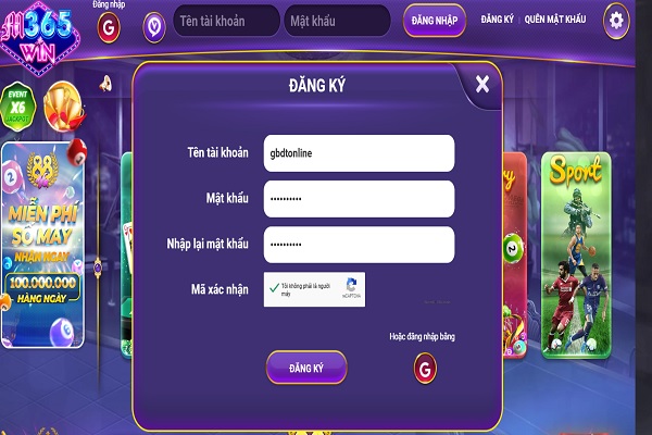 Đăng ký M365Vin gamebaidoithuongonlinelive