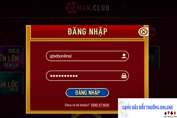 Đăng nhập ManClub gamebaidoithuongonlinelive