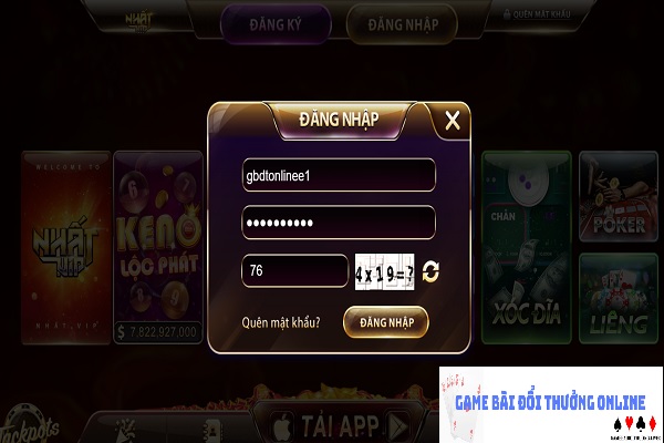Đăng nhập NhatVip gamebaidoithuongonlinelive