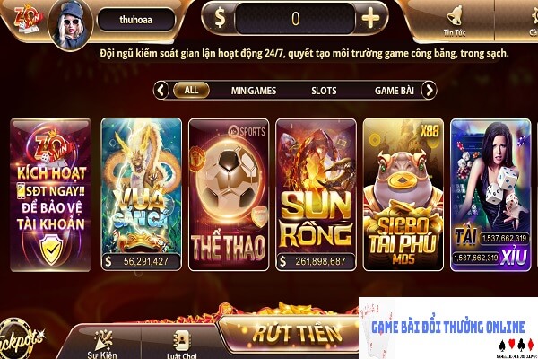 Game bài ZoWin gamebaidoithuongonlinelive