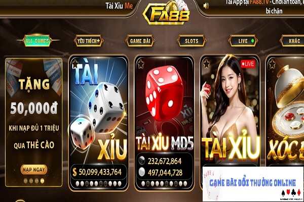 Kho game FA88 gamebaidoithuongonlinelive