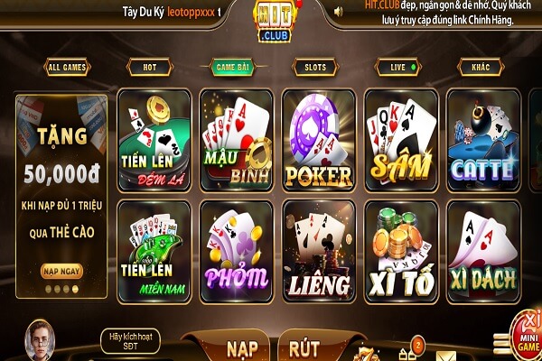 Kho game Hit CLub gamebaidoithuongonlinelive