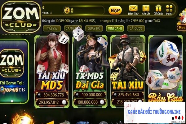 Kho game Zom Club gamebaidoithuongonlinelive