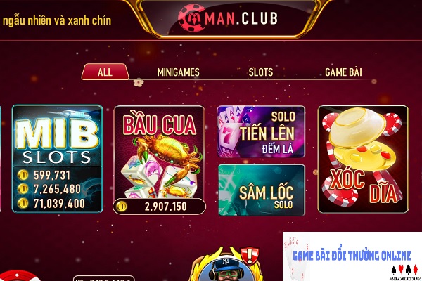 ManClub gamebaidoithuongonlinelive