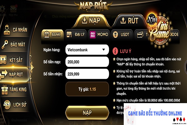 Nạp tiền KingFun gamebaidoithuongonlinelive