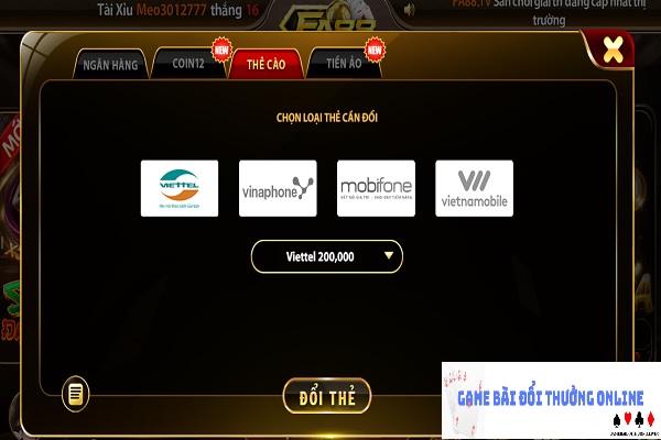Rút tiền FA88 gamebaidoithuongonlinelive