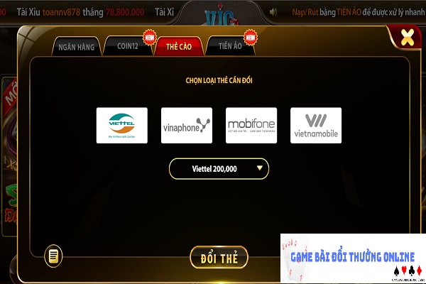 Rút tiền Vic Club gamebaidoithuongonlinelive