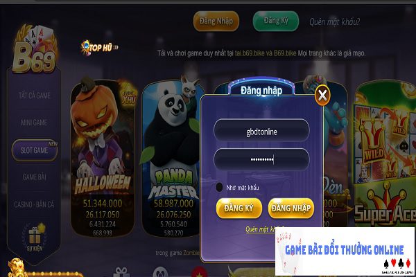 Đăng nhập B69 gamebaidoithuongonlinelive