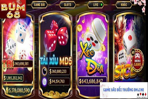 Game bài Bum68 gamebaidoithuongonlinelive