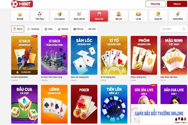 Game bài Mibet gamebaidoithuongonlinelive