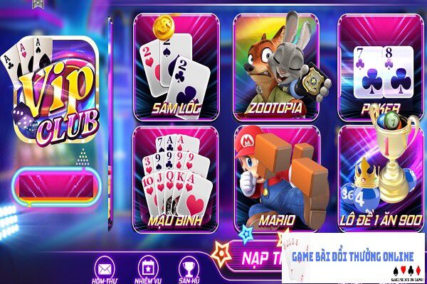 Kho game VipClub gamebaidoithuongonlinelive