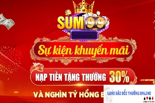 Khuyến mãi Sum99 gamebaidoithuongonlinelive