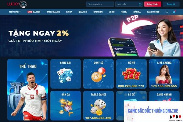 Lucky88 gamebaidoithuongonlinelive