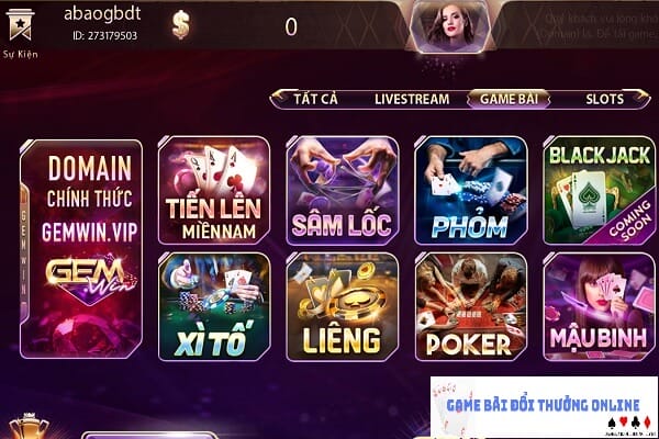 Đăng nhập GEMWIN gamebaidoithuongonlinelive