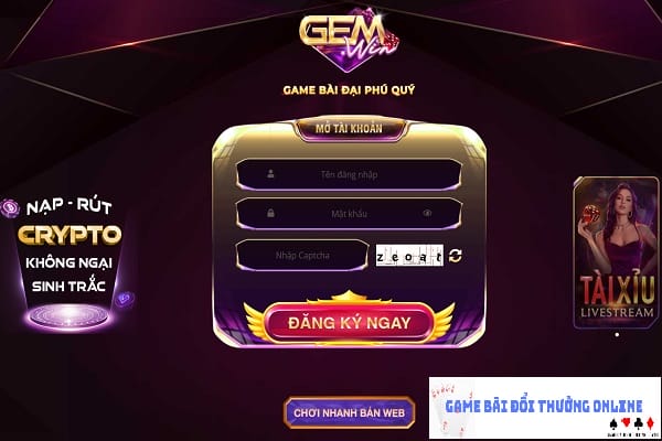 Hướng dẫn chi tiết đăng ký và đăng nhập game bài GEMWIN đơn giản
